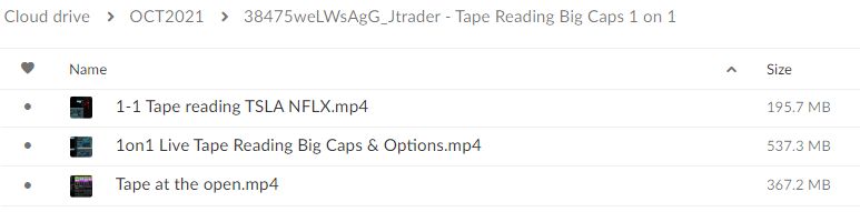 38475weLWsAgG Tape Reading Big Caps 1 on 1 By Jtrader