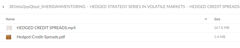 38566sQqsQbpd HEDGED STRATEGY SERIES IN VOLATILE MARKETS – HEDGED CREDIT SPREADS By Dan Sheridan