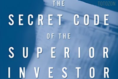 Audio guide cover for The Secret Code of The Superior Investor, depicting a path to financial success.