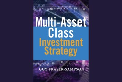 Guy Fraser-Sampson discussing strategies on a digital screen showing various asset classes.