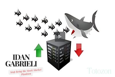 Idan Gabrieli explaining stock market strategies on a digital board