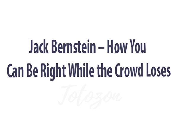 Jack Bernstein discussing contrarian trading strategies at his desk with financial charts in the background.