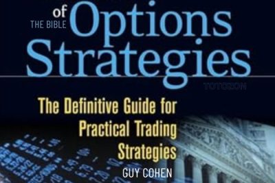 The Bible of Options Strategies by Guy Cohen depicting various options trading charts and tools 1