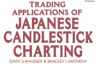 Trader analyzing Japanese candlestick charts for market trends and patterns.