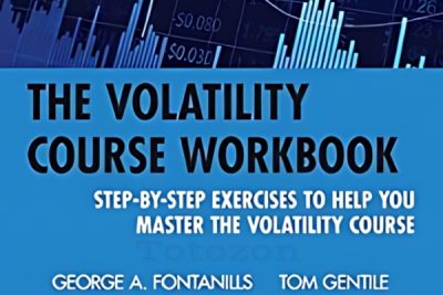 Trader studying volatility charts and strategies in a workbook.