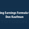 Trading Earnings Formula Class with Don Kaufman image