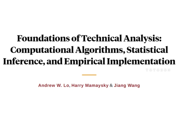 A comprehensive guide on the foundations of technical analysis by Andrew W. Lo, covering key concepts, indicators, and trading strategies.