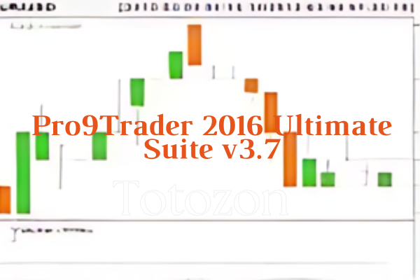 A detailed interface of Pro9Trader 2016 Ultimate Suite v3.7 showing advanced charting tools and real-time data