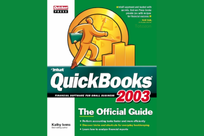 A screenshot of the QuickBooks 2003 interface showing financial management features.