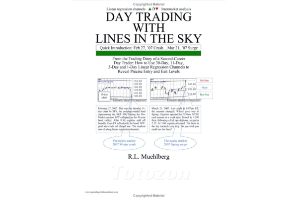 A stock trader analyzing charts with trend lines and volume indicators on a computer screen.