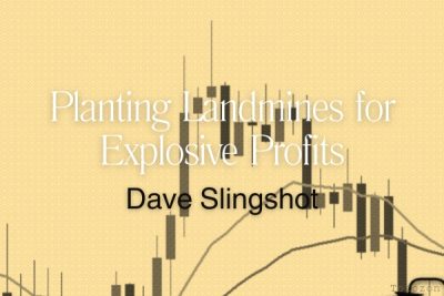 A trader analyzing charts and market volatility for the Planting Landmines strategy image