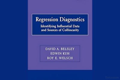 An analyst examining regression diagnostics charts and data