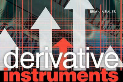 An open book with pages depicting graphs and formulas related to derivative instruments, highlighting financial theories and applications.