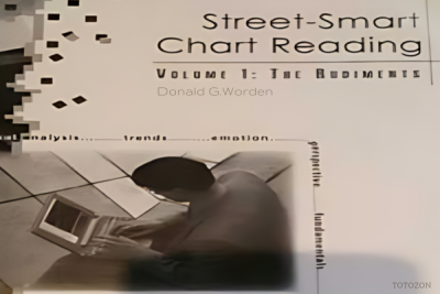 Beginner trader studying chart patterns from Street-Smart Chart Reading – Volume 1 – The Rudiments by Donald G. Worden.