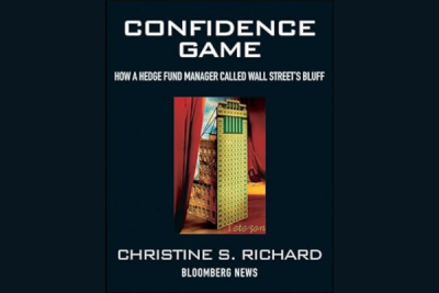 Book cover of 'Confidence Game' depicting a chess piece on a financial newspaper