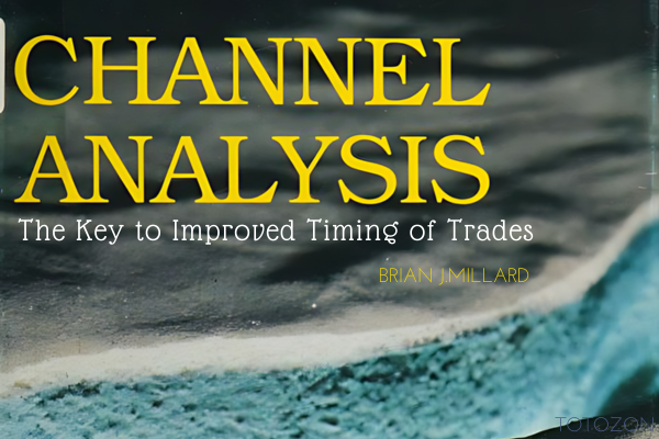 Brian J. Millard teaching channel analysis techniques at a trading seminar, with a detailed chart display in the background.