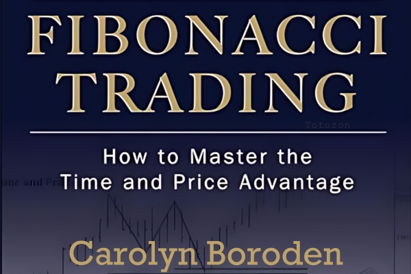 Carolyn Boroden explaining Fibonacci trading charts on a digital display