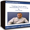 Chris Curran teaching a live webinar on E-Minis trading, displaying charts and strategies on screen.