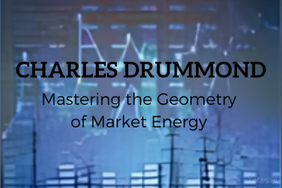 Complex geometric patterns overlaid on a stock market chart, illustrating dynamic market analysis.