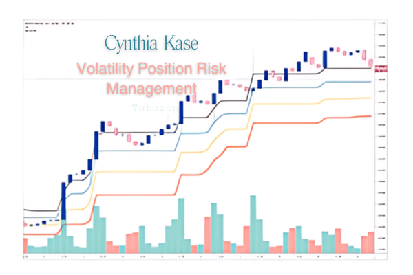 Cynthia Kase explaining volatility risk management techniques with a financial chart in the background