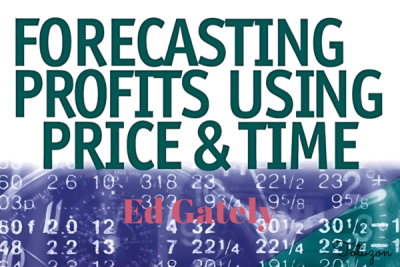 Ed Gately analyzing financial charts for price-time forecasting.