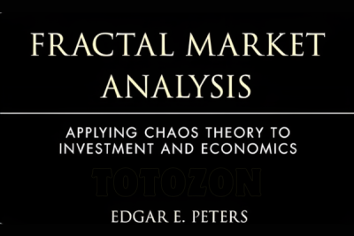 Edgar Peters discussing fractal patterns on a digital screen showing market data.