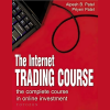 Illustration of a trader learning online with Alpesh Patel's trading course on a laptop