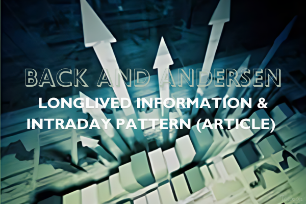 Image of a complex stock market chart showing intraday trading patterns influenced by long-lived information