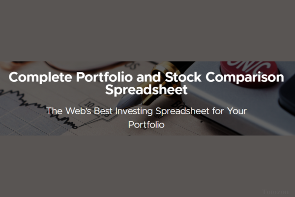 Screenshot of a detailed portfolio and stock comparison spreadsheet designed by Joseph Hogue 1