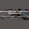 Screenshot of a detailed portfolio and stock comparison spreadsheet designed by Joseph Hogue