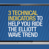 Trader analyzing Elliott Wave patterns on a financial chart using technical indicators.