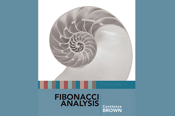 Visual representation of Fibonacci analysis techniques for professional trading as explained by Constance Brown.