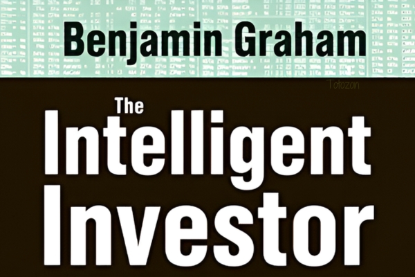 Image of an audiobook player with a visible play button, displaying the cover of The Intelligent Investor by Benjamin Graham.