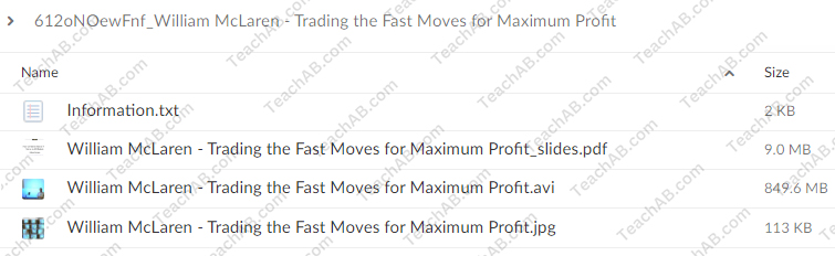 612oNOewFnf Trading the Fast Moves for Maximum Profit By William McLaren