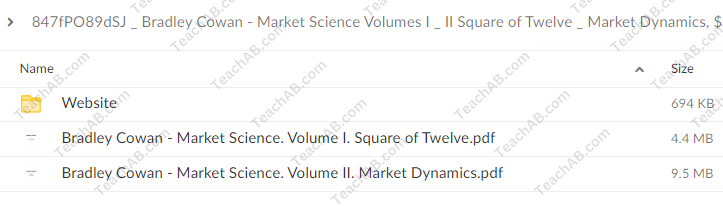 847fPO89dSJ Market Science Volumes I II Square of Twelve Market Dynamics By Bradley Cowan