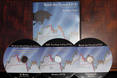 A trader analyzing market data during a live session of the Read the Greed-Live!