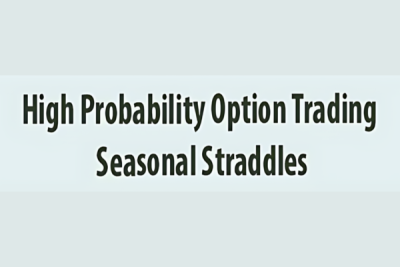 A trader analyzing seasonal straddle charts on a computer screen, planning high probability trades