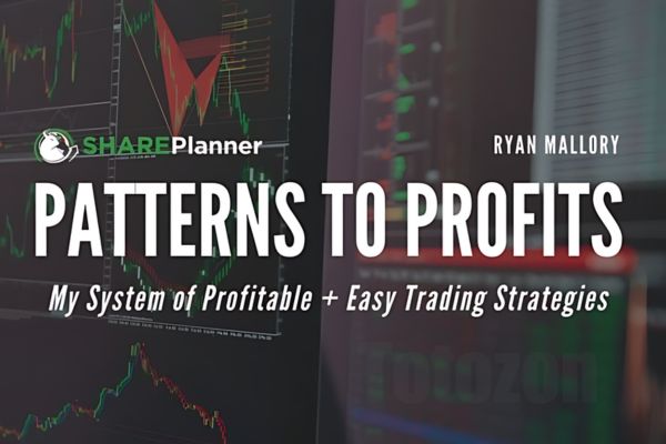 A trader analyzing stock charts with various technical patterns highlighted