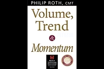 A trader analyzing volume, trend, and momentum on a financial chart