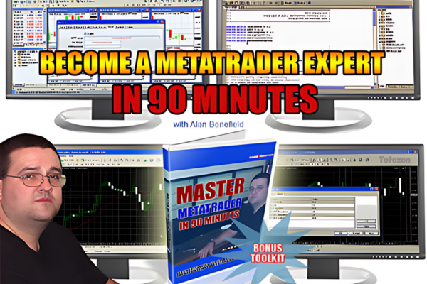 A trader navigating the MetaTrader 4 platform on a computer screen.