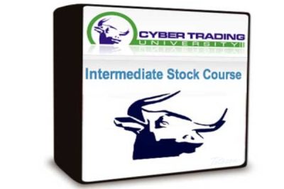 An instructor explaining stock charts to students during an Intermediate Stock Trading Course.