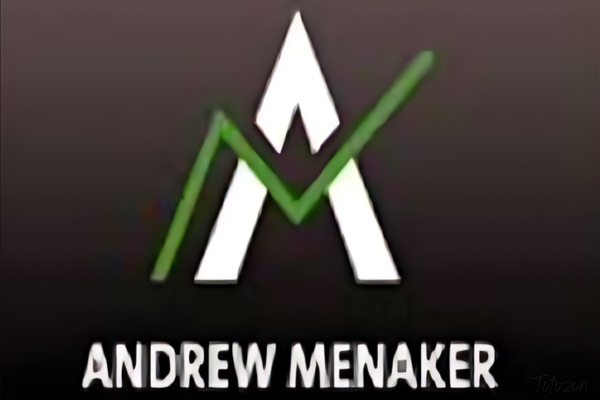 Andrew Menaker presenting an advanced trading course with charts and graphs