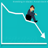 Chart showing stock market trends with highlighted risk management strategies