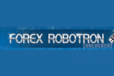 Forex Robotron (Unlocked) interface on a trading platform showing market analysis and trade execution