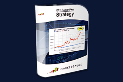 Illustration of a trader analyzing sector-based ETF trading strategies from MarketGauge.