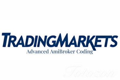 Illustration of a trader coding in AmiBroker with advanced AFL scripts