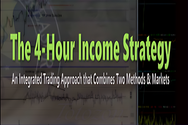 Illustration of a trader using the 4-Hour Income Strategy on a computer screen