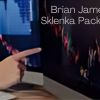 Illustration of a trader utilizing the Brian James Sklenka trading package on a computer