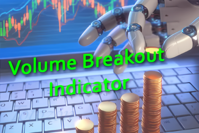 Illustration of a trading chart showing volume breakouts