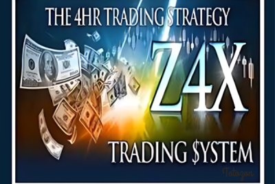 Image showing a trader analyzing long-term trading charts on a computer screen, representing the educational content of the Z4X Long Term Trading System.